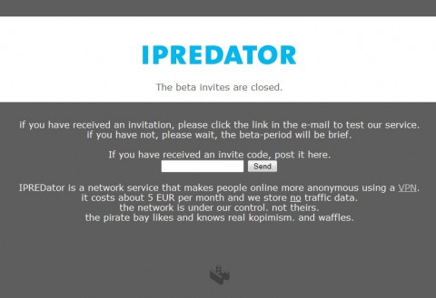 IPREDator.se - nun wieder mit Hinweis auf die Closed Beta