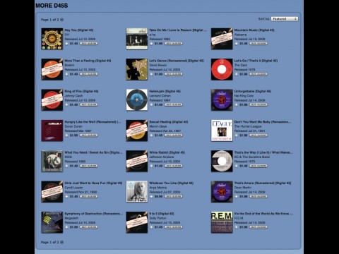 iTunes Digital 45s