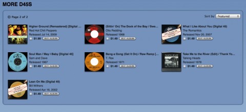iTunes Digital 45s