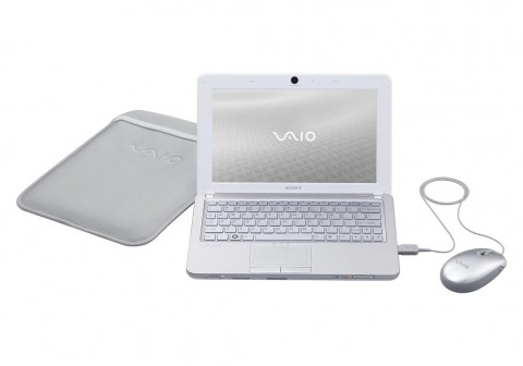 Sony W-Series-Netbook VPCW11S1E - in Wei&szlig; mit optionalem Zubeh&ouml;r