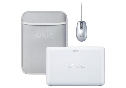 Sony W-Series-Netbook VPCW11S1E - in Wei&szlig; mit optionalem Zubeh&ouml;r