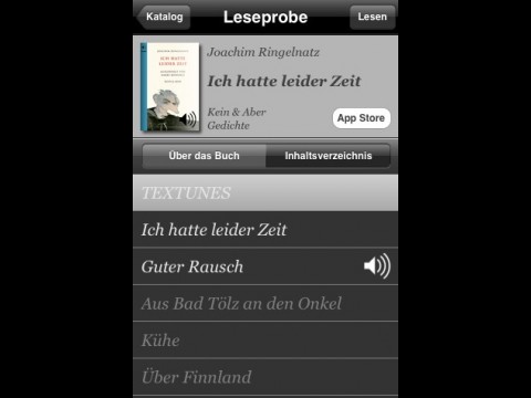 Textunes - Vorlesedialog