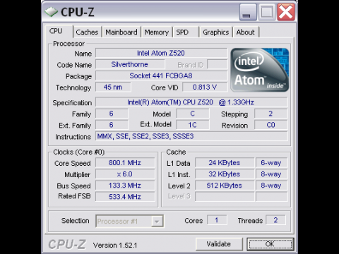 Asus Eee PC T91: Performance Mode - weder CPU noch FSB sind &uuml;bertaktet.