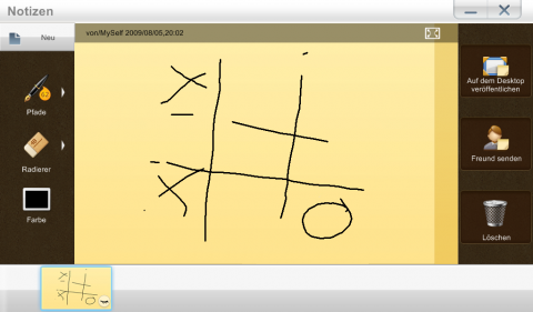 Touchsuite f&uuml;r einfache Notizen mit dem Finger oder dem Stift