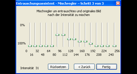 Denoise My Image - partielle Einblendung des Originalbildes
