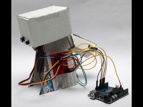 Alles einfach und Open Source: die R&uuml;ckseite des Roboters (Foto: Ken Lim)