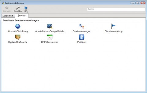 Die KDE-Systemeinstellungen unter Windows