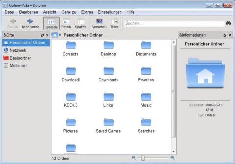Der Dateimanager Dolphin