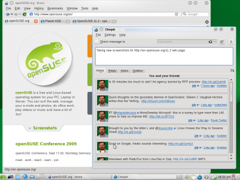 Microblogging mit Choqok