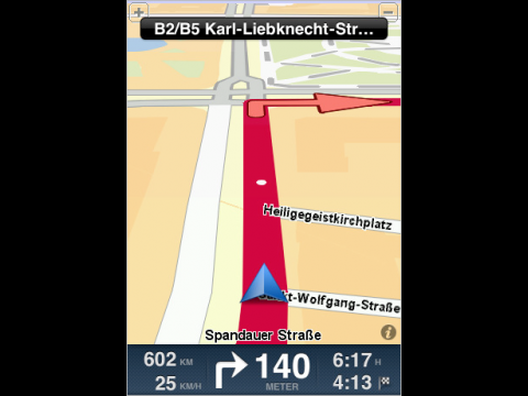 TomTom auf dem iPhone