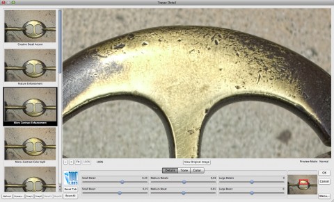 Topaz Detail gesch&auml;rft mit Voreinstellung "Microcontrast Enhancement"