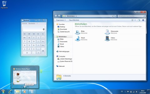 Steuerelemente in der Vorschau der Taskleiste vom Windows Media Player