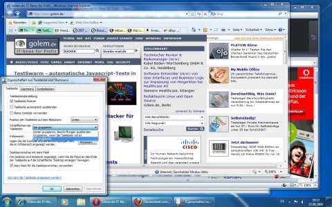 Gruppierenfunktion der Taskleiste abgeschaltet