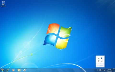 Pop-up-Men&uuml; des Traybereichs