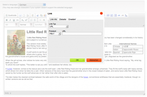 CKeditor 3.0 - Linkbearbeitung