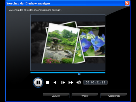 Powerdirector 8 - Diashow-Vorschau