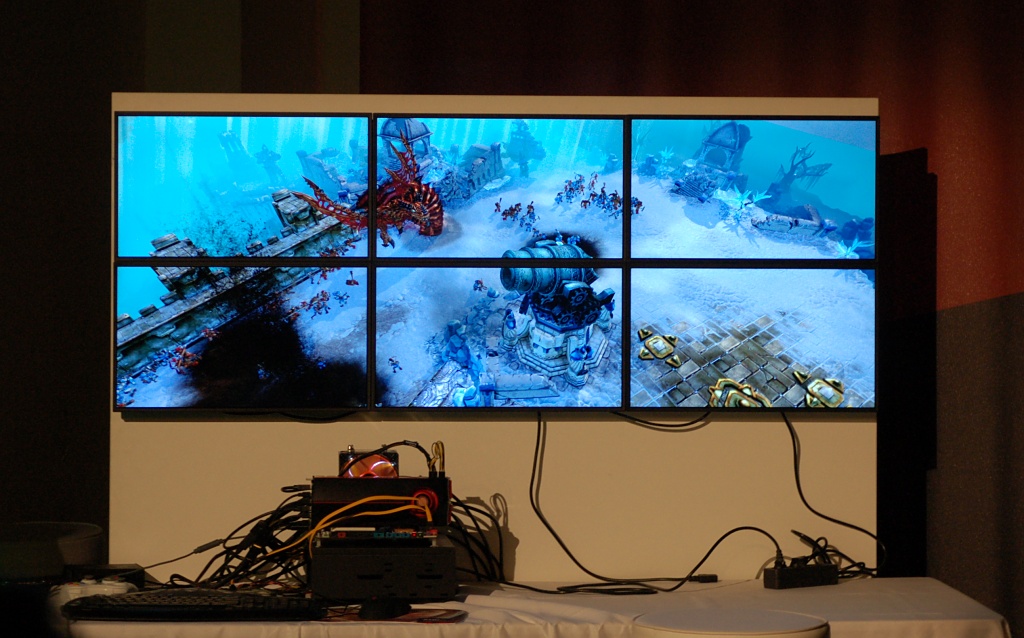 Eyefinity Sechs FullHDMonitore an einer Grafikkarte Golem.de
