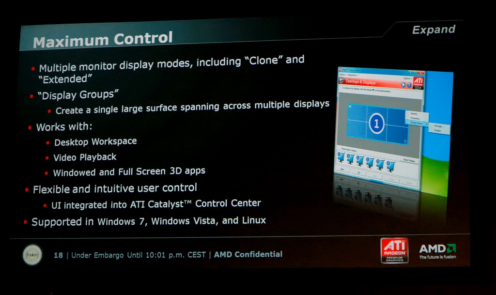 Flexible Bildschirmzuweisung