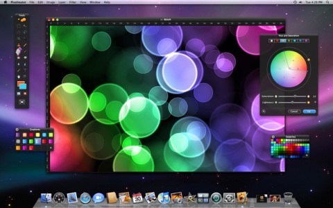 Pixelmator 1.5 - Farbw&auml;hler von MacOS X