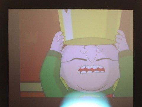 Pocketcinema T30 - das Bild in einer abgedunkelten Kiste