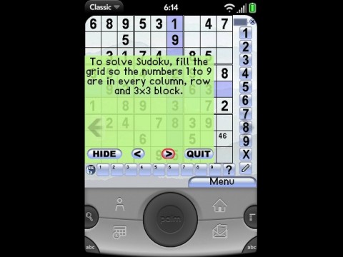 Astraware Sudoku unter Classic 2.0