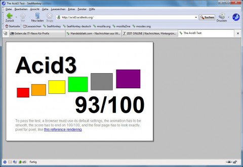 Seamonkey 2.0 - Acid3-Test