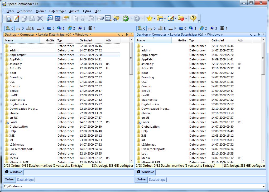 Speedcommander 13 - schmale Datumsspalte