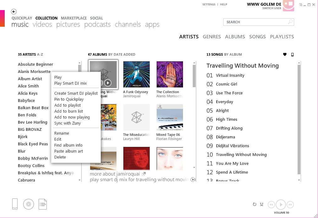 Per Rechtsklick bestimmt der Nutzer, welche Inhalte synchronisiert werden sollen. Auf Wunsch synchronisiert die Software die Inhalte auch automatisch.