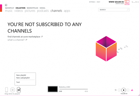 Ohne Zune-Pass keine Channels