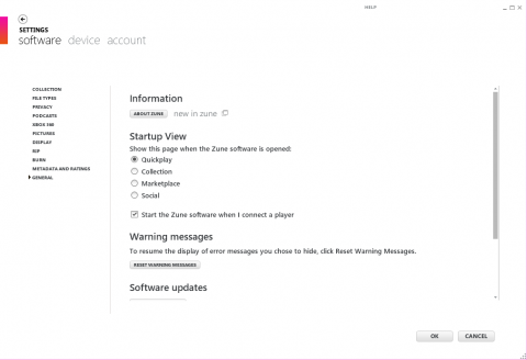 Der Anwender kann sich aussuchen, was er zuerst beim Start der Software sehen m&ouml;chte.