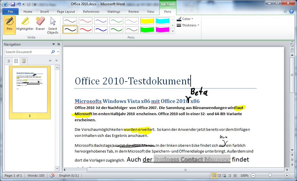Word 2010 Beta
