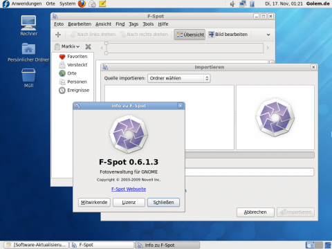 F-Spot organisiert digitale Fotos.