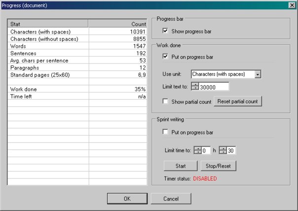 Writemonkey - Textlängenkontrolle und Zeiterfassung