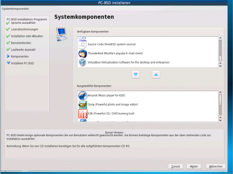 ...und zus&auml;tzlicher Softwareauswahl...