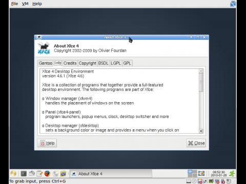 Als grafische Oberfl&auml;che dient der Xfce-Desktop. 
