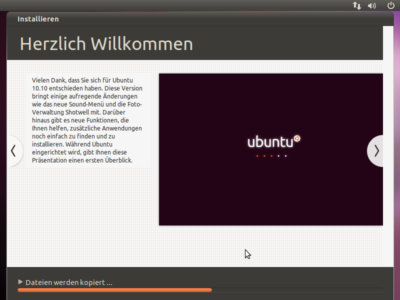 Zuletzt erscheint eine Diaschau mit den wichtigsten neuen Funktionen.
