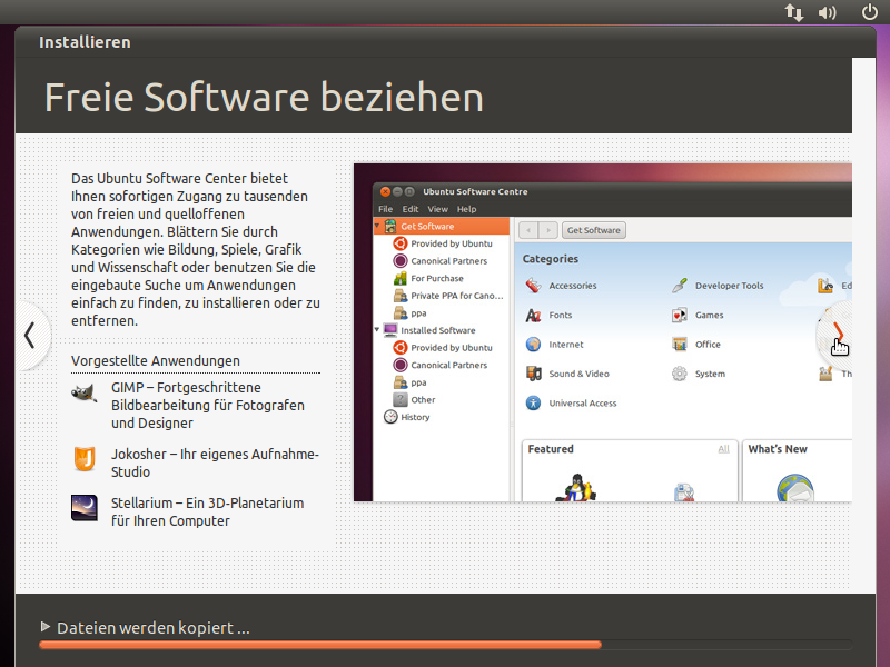 Dabei ist die Installation schon fast fertig.