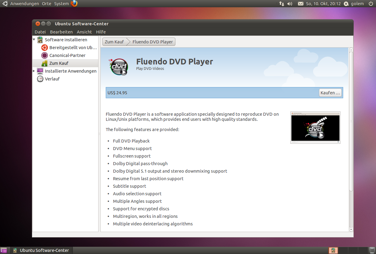 ...und Kaufsoftware an.