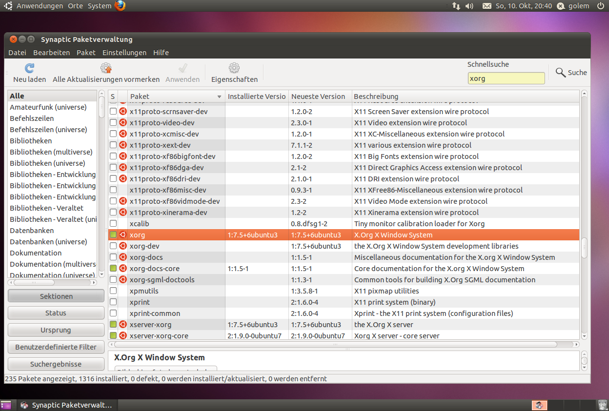 Xorg haben die Entwickler in Version 7.5 beigefügt.