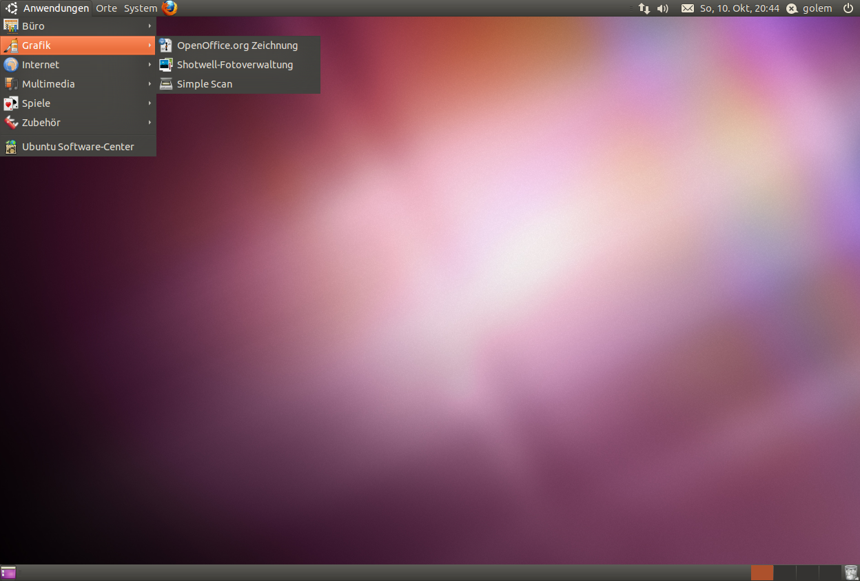 Die Grafikanwendungen in Ubuntu 10.10