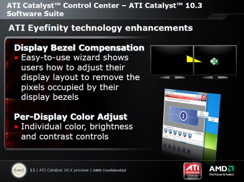 Getrennte Bildeinstellungen f&uuml;r Eyefinity-Monitore