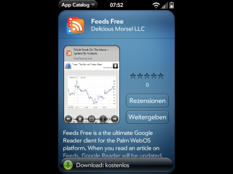 Feeds Free im deutschen App Catalog