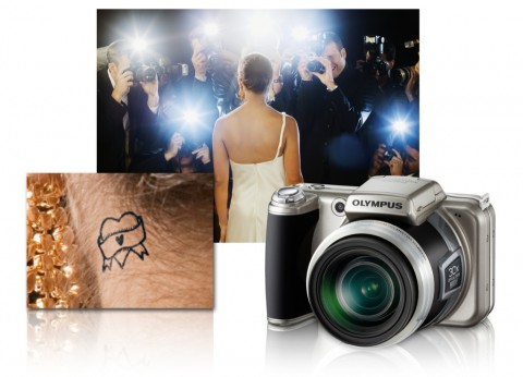 Olympus  SP800 UZ Simulation des Brennweitenbereichs