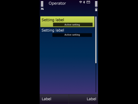 Symbian^3 - Einstellungen