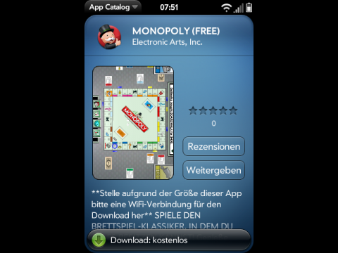 Monopoly gratis im deutschen App Catalog