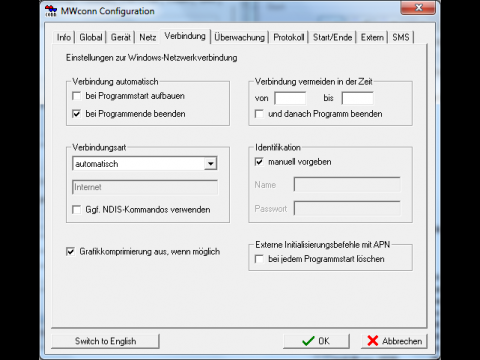 Verbindungseinstellungen