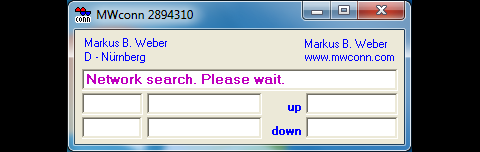 Die Netzwerksuche kurz nach dem Starten des Programms.