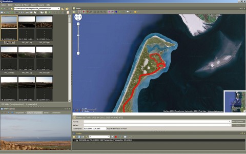 Die Strecke wird auf der Karte angezeigt.