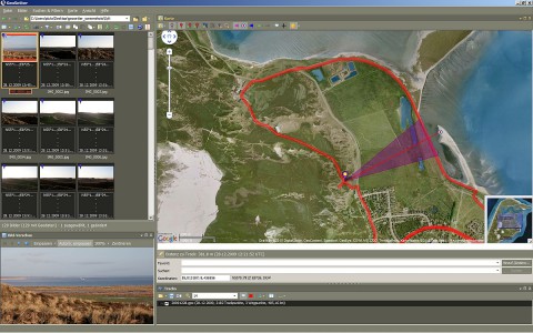 Der Aufnahmewinkel wird entsprechend korrigiert.