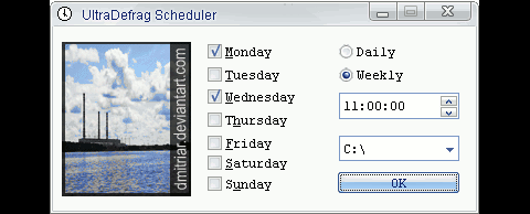 UltraDefrag - Terminplaner
